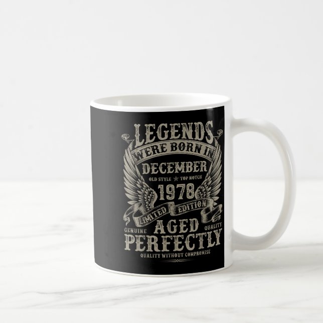 Caneca De Café 47 Year Old Birthday For Men December 1978 Bday  (Direita)