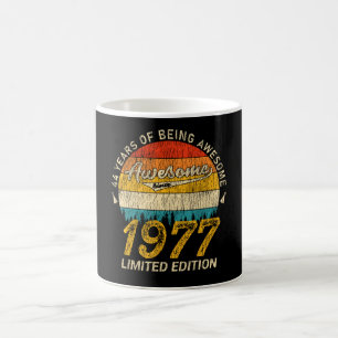 Caneca De Café 48 anos 1977 Retro Incrível 48º presente de aniver