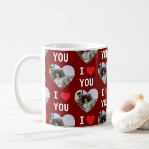 Caneca De Café 4 Colagem de Fotografias Que Te Amo