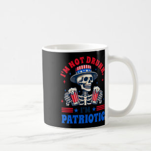 Caneca De Café 4 de julho Bebendo americano Não sou Bebado de ser