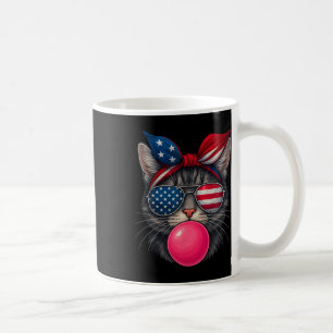 Caneca De Café 4 De Julho Cat Bublegum Patriótico Cat Sungles Ba