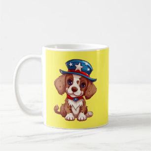 Caneca De Café 4 de julho Cuppy com chapéu americano-71009