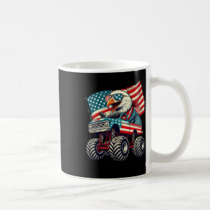 Caneca De Café 4 De Julho De Eagle Monster Truck American Flag Us