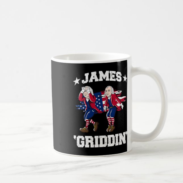 Caneca De Café 4 De Julho De James Madison Griddy James Griddin (Direita)