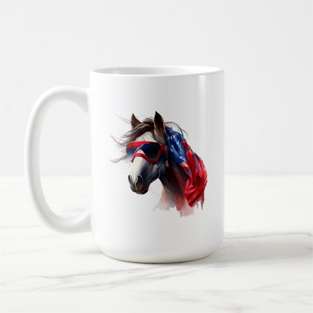 Caneca De Café 4 De Julho De Mug De Cavalo (Esquerda)