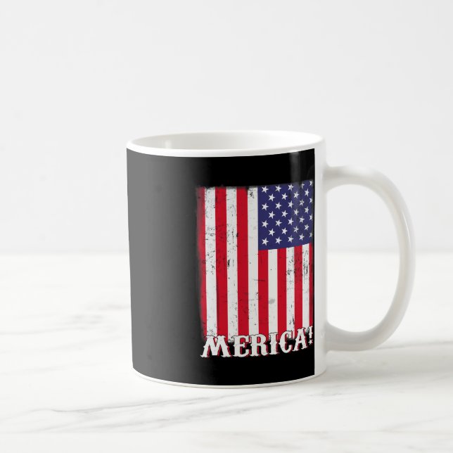 Caneca De Café 4 de julho de US American Flag Patriotic (Direita)