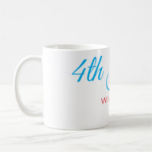 Caneca De Café 4 de julho dia da independência adicionar nome tex