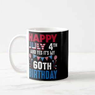 Caneca De Café 4 de Julho E Sim É Meu 60º Aniversário Pa American