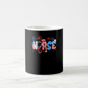 Caneca De Café 4 De Julho Enfermagem Para Mulheres Estetoscópio E