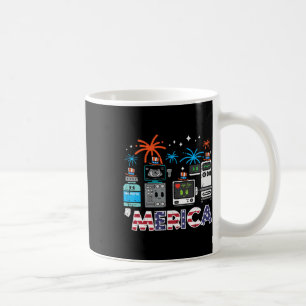 Caneca De Café 4 de julho Enfermeira Propofol Merica Scrub Top Pa