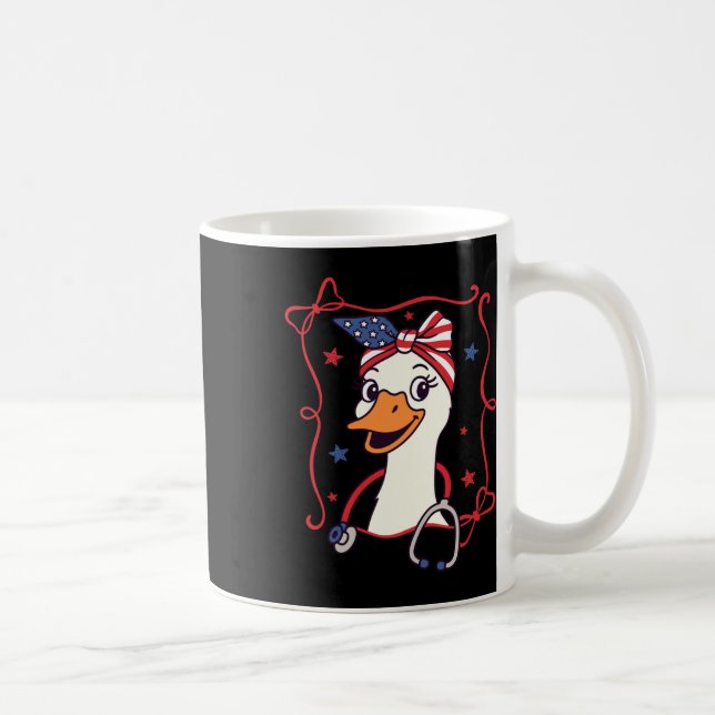 Caneca De Café 4 De Julho Enfermeiro Bobo Enfermeiro Goose Indepe (Direita)