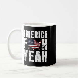 Caneca De Café 4 De Julho Engraçado - América Yeah
