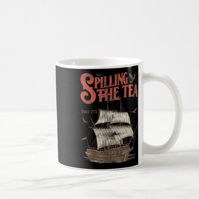 Caneca De Café 4 De Julho Esmagando O Chá Desde 1773 História Da (Direita)