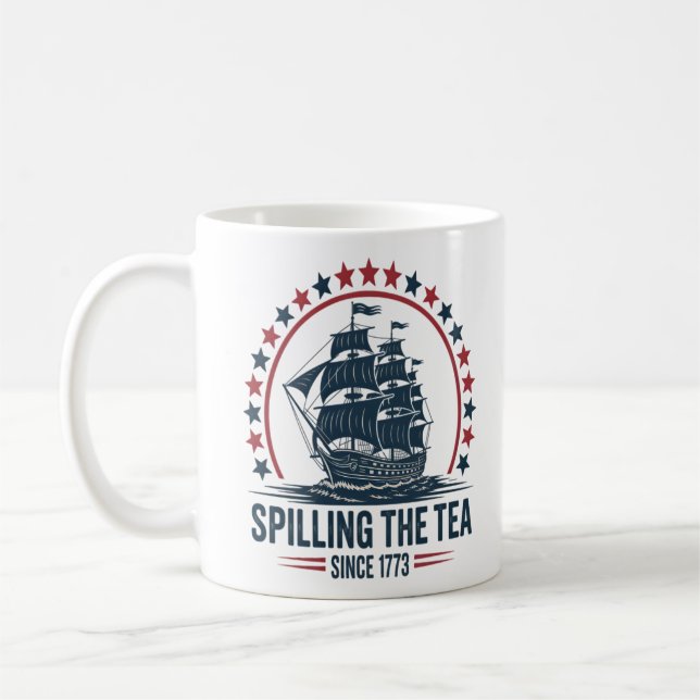 Caneca De Café 4 De Julho Esmagando O Chá Desde 1773 Quarto De (Esquerda)