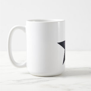 Caneca De Café 4 de julho - Estrela com Bandeira e Fireworks