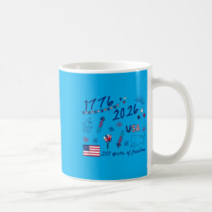Caneca De Café 4 De Julho EUA 250 Anos De Dom Patriótico