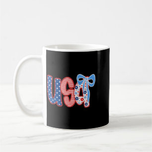Caneca De Café 4 De Julho EUA Laço Sedutor Patriótico Mulheres Me