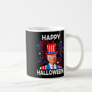 Caneca De Café 4 de julho Feliz Halloween Engraçado Biden Confuso