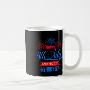 Caneca De Café 4 De Julho Fogos De Artifício Aniversário Dos Eua