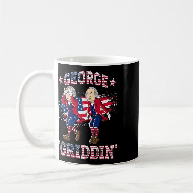 Caneca De Café 4 de Julho George Washington Griddy George Griddi (Esquerda)