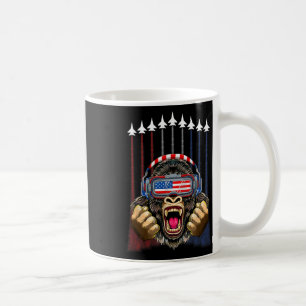 Caneca De Café 4 De Julho Gorilla Lover Usa American Flag Patrio
