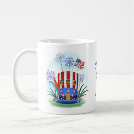 Caneca De Café 4 de julho Hat Stars & Stripes EUA