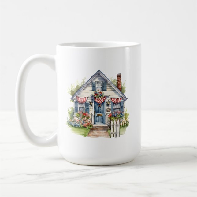Caneca De Café "4 de julho House Mug (Esquerda)