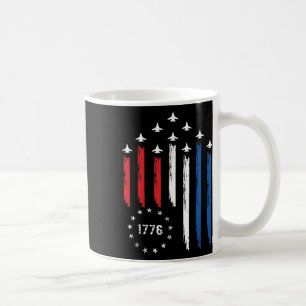 Caneca De Café 4 De Julho Jato Bandeira Americana Patriótica EUA