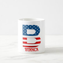 4 De Julho Monograma - Mug De Café Personalizado