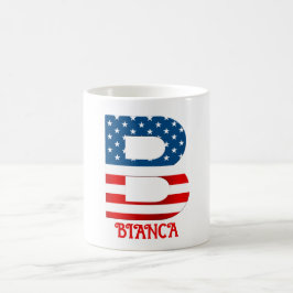 Caneca De Café 4 De Julho Monograma - Mug De Café Personalizado