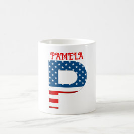 Caneca De Café 4 De Julho Monograma - Mug De Café Personalizado