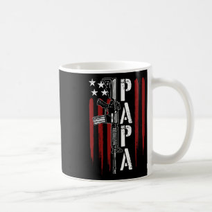 Caneca De Café 4 De Julho Papa Pai Ar-15 Gun Gordura Patriótica