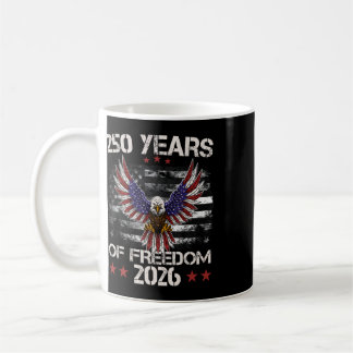 Caneca De Café 4 de Julho Patriótico 250º Aniversário 250 Anos