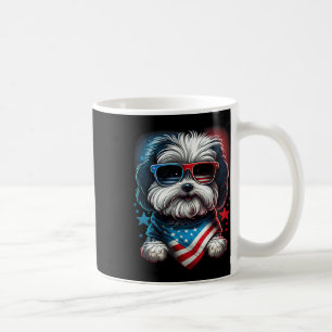 Caneca De Café 4 De Julho Patriótico Havanês Bandeira Dos Eua