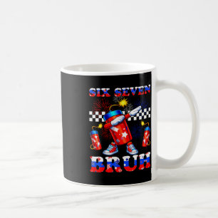 Caneca De Café 4 de julho seis sete bruh fogo dabbing 67