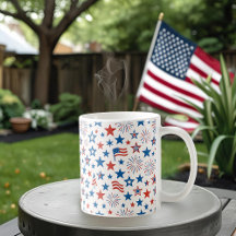 4 de julho Stars & Fireworks Mug