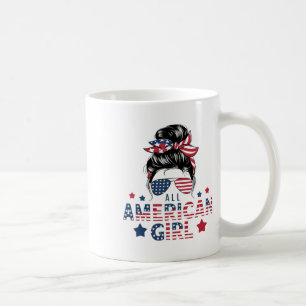 Caneca De Café 4 De Julho Todas As Meninas Americanas Mensageiras