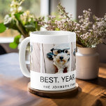 Caneca De Café 4 Mínimo de Colagem de Fotos - Melhor Ano De Todos<br><div class="desc">Use suas fotos sem quadros nesta! Adicione suas fotos e instantâneos favoritos a esta faixa para obter um dispositivo de memória divertido. Uma maneira artística de mostrar seus melhores fotos de compartilhamento de fotos.</div>
