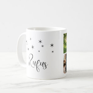 Caneca De Café 4 Modelo Personalizado de Colagem de Fotos e Texto