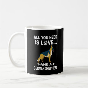 Caneca De Café 4 Tudo Que Você Precisa É De Amor E German shepher