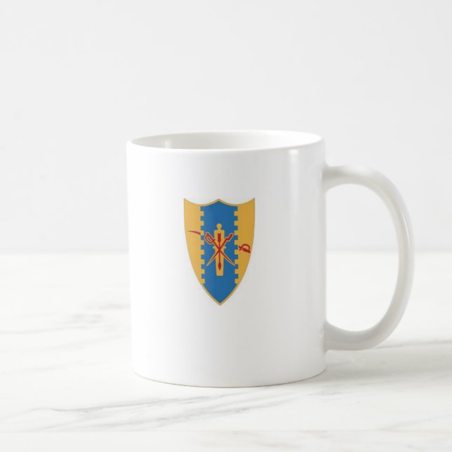 Caneca De Café 4o A cavalaria crest com sabers cruzados (Direita)