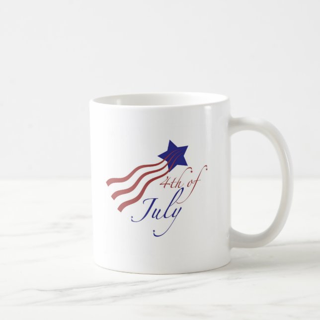 Caneca De Café 4o da bandeira dos Estados Unidos de julho (Direita)