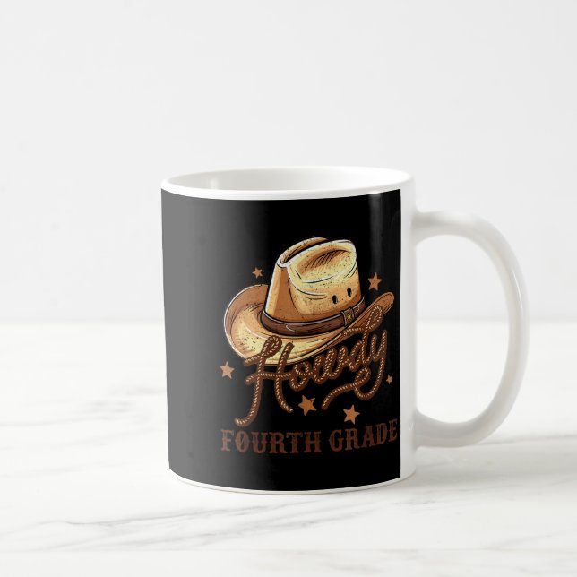 Caneca De Café 4th Grade Teacher Rodeo Country Western Howdy Four (Direita)