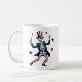 Caneca De Café 4th of July Dancing Skeleton
