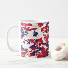Caneca De Café 4th of July, Independence day, Camouflage Beige