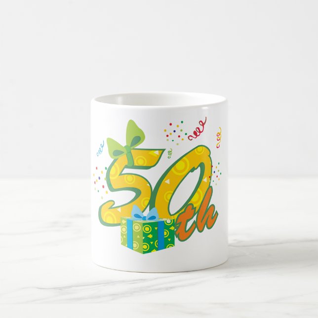 Caneca De Café 50ª Celebração de Aniversário (Criador carregado)