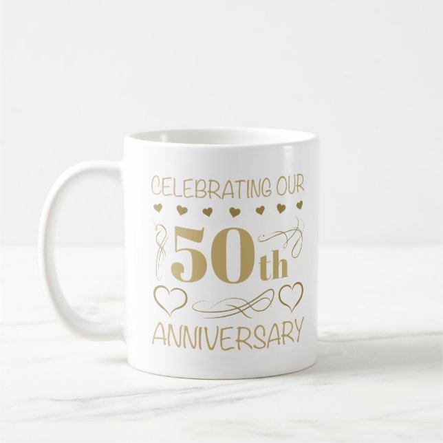 Caneca De Café 50º Aniversário de Casamento (Esquerda)