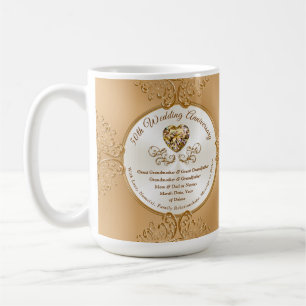 Caneca De Café 50º aniversário de casamento Mugs de café, avó