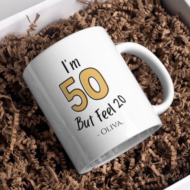 Caneca De Café 50º aniversário engraçado - "Tenho 50 anos, mas si (Criador carregado)