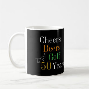 Caneca De Café 50º aniversário Golf Cheers Beers